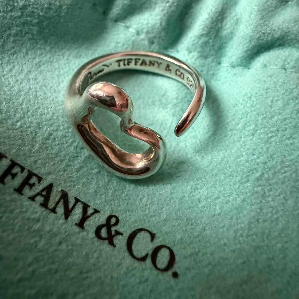 Tiffany & Co. Sterling Silver Open Heart Ring - Picture 6 of 6